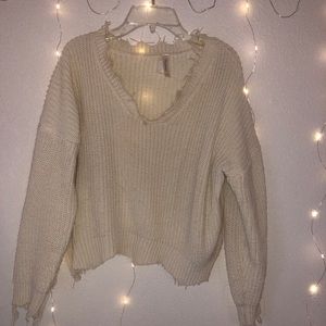 Ivory cropped sweater